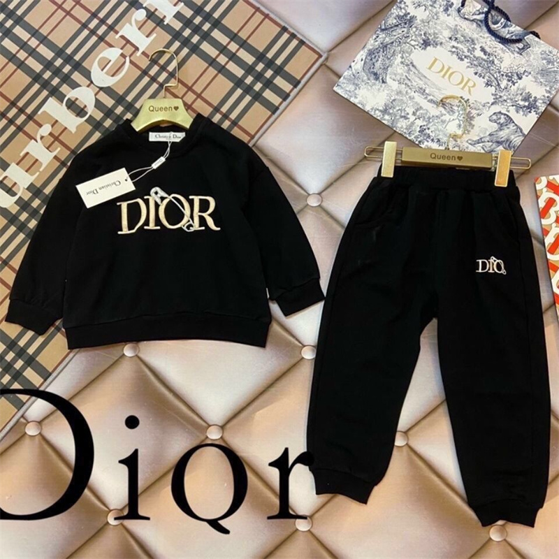 ディオール DIOR 子供服 冬秋 2点セット 長袖 パンツ パーカー 男女通用 カジュアル