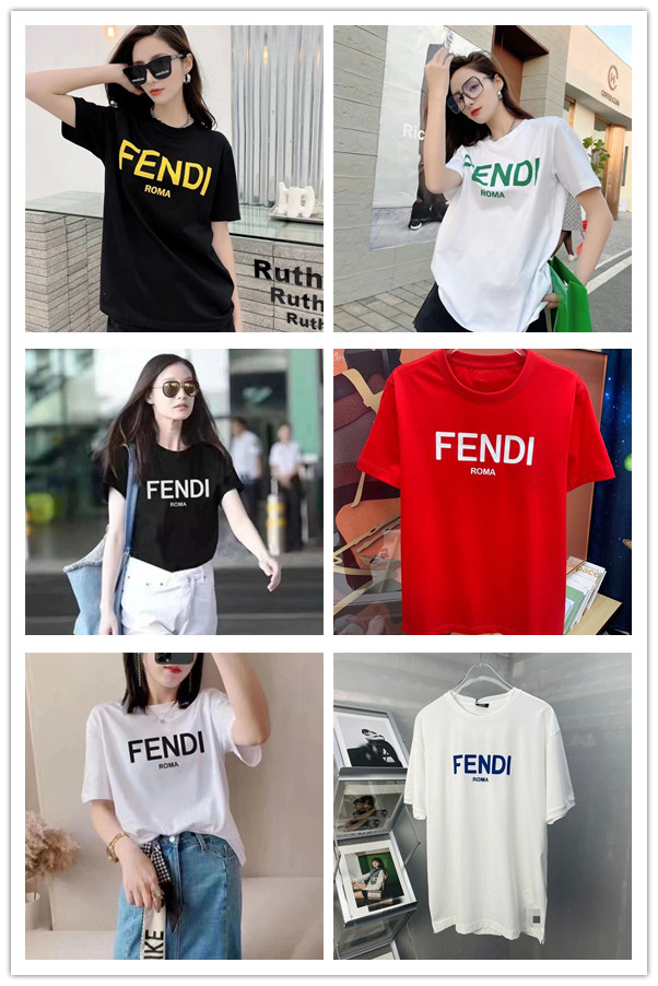 フェンディブランドtシャツ夏 レディースメンズ