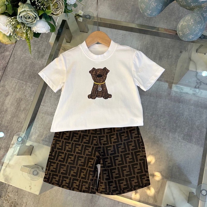 ブランドFendi キッズ用半袖tシャツ
