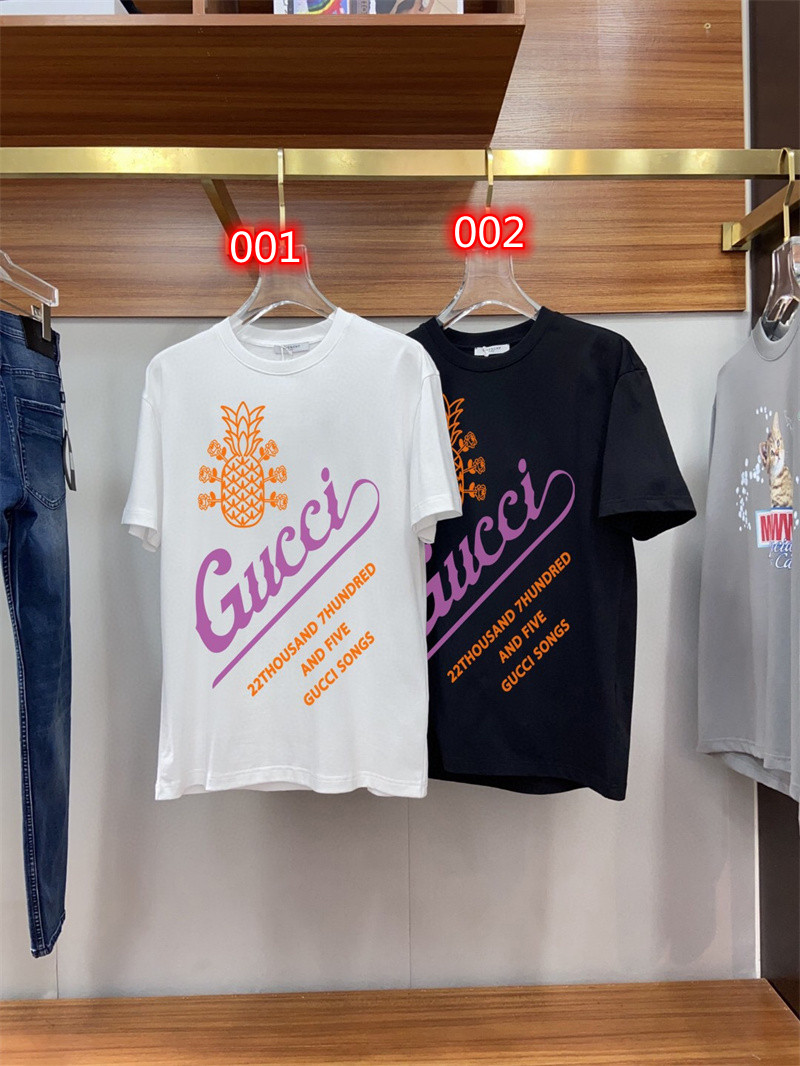 グッチブランド半袖tシャツ レディースメンズ