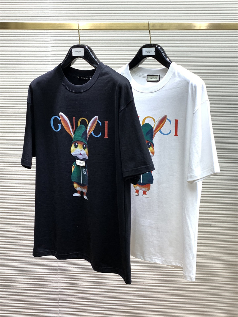 グッチtシャツハイブランドGUCCI 可愛い兎柄