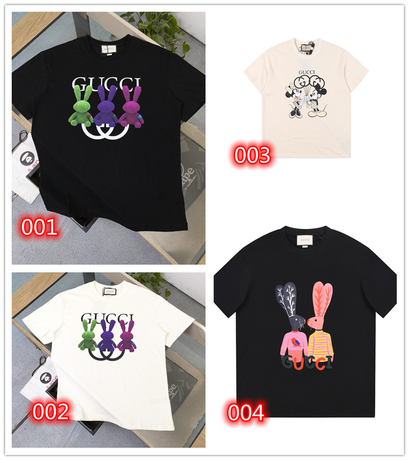 グッチtシャツハイブランドGucci かわいい ウサギ柄