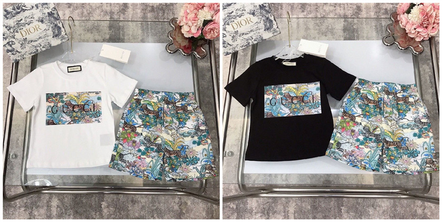 Gucci グッチブランド子供服 ｔシャツ パンツ ２点セット 夏 tシャツ高品質韓国 パチモン tシャツ激安パロディtシャツ ユニセック ブランド