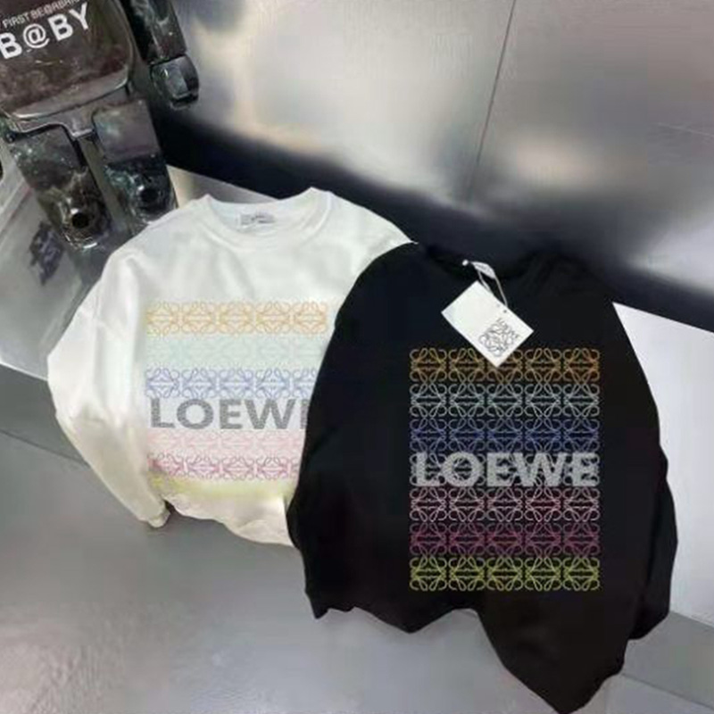 薄い厚さ選べ裏起毛レディースメンズプルオーバトップスLoewe