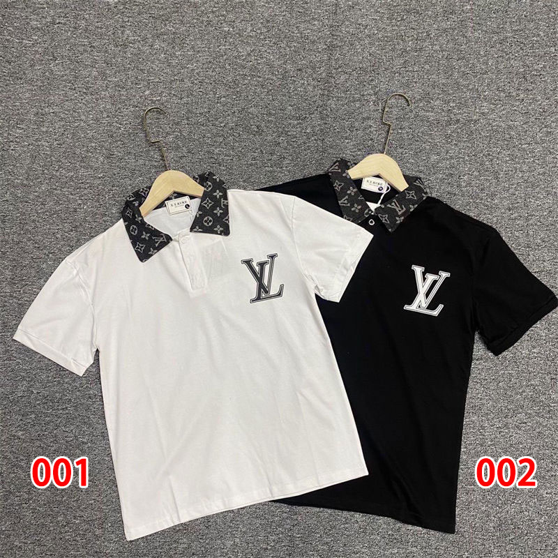 Lv ブランドメンズ半袖ポロシャツ