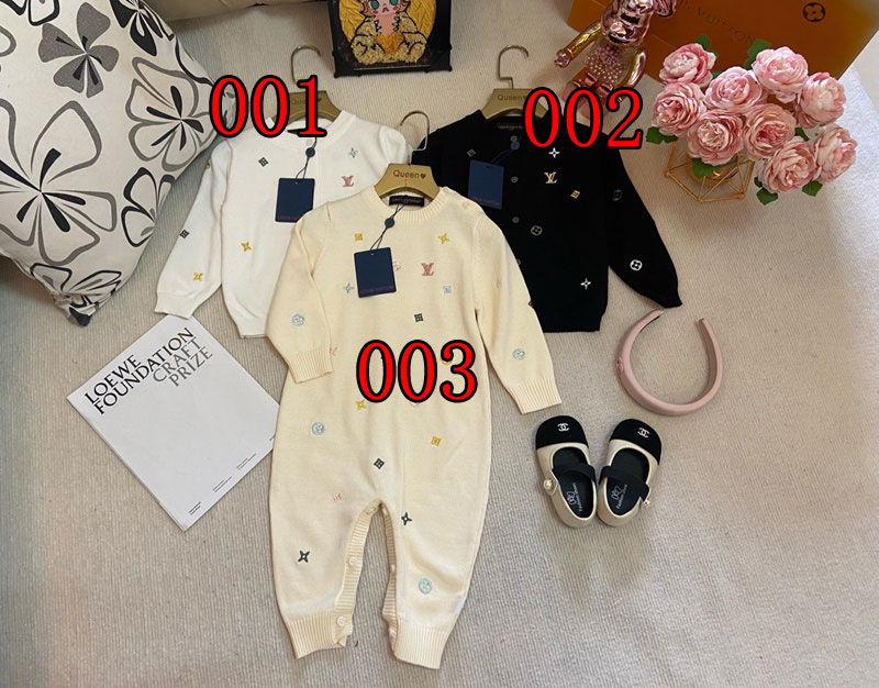 ルイヴィトンベビーニットロンパース