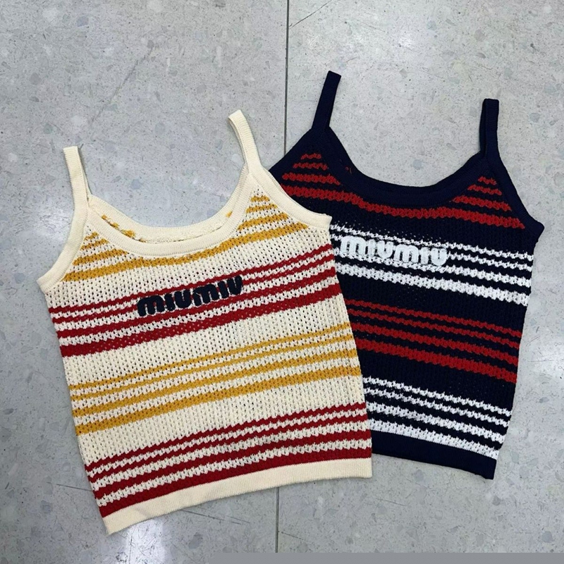 ブランドMiuMiuニットタンクトップ