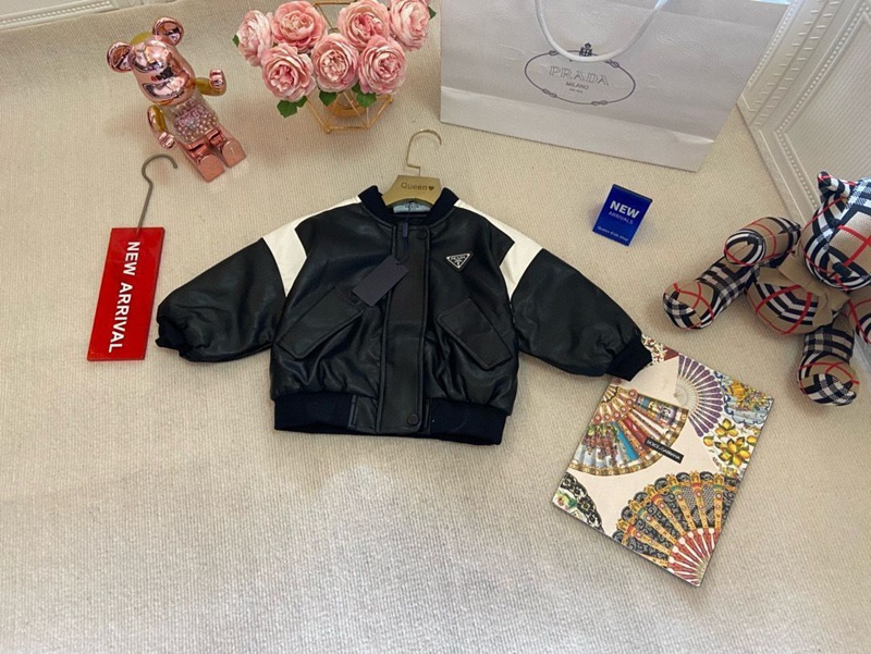 プラダ子供用レザージャケット