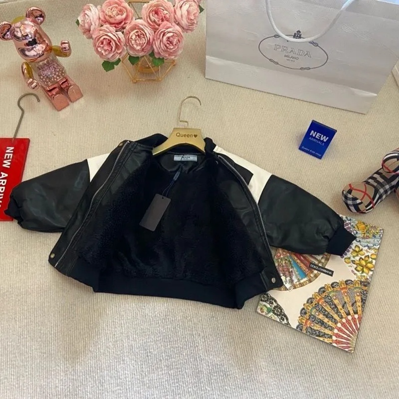 ハイブランドPrada子供レザージャケット