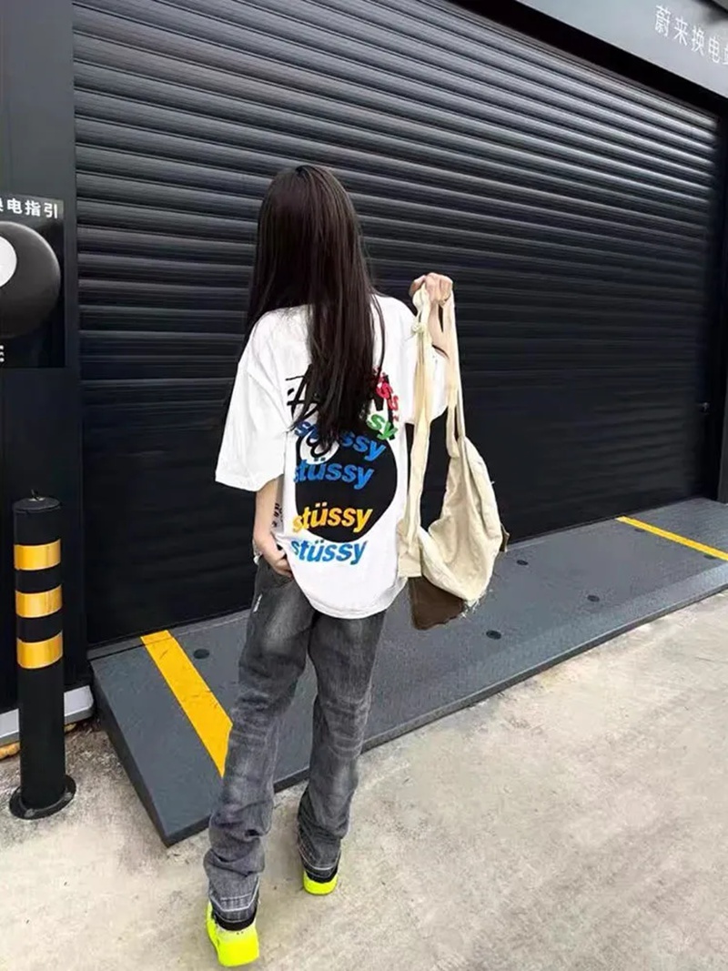 ステューシー流行りＴシャツ 親子ペアルック